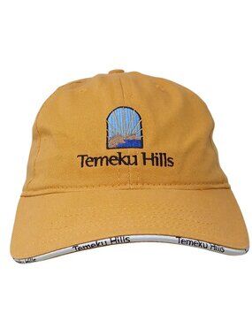 VTG Temeku HillsYellow Baseball Cap Legendary Headwear Adj Strap #D-6